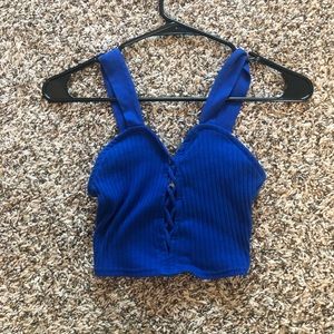 Silent + noise urban outfitters blue crop top XS